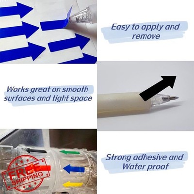 360 Pcs White Arrow Stickers 1.2'' Color Coding Flow Direction