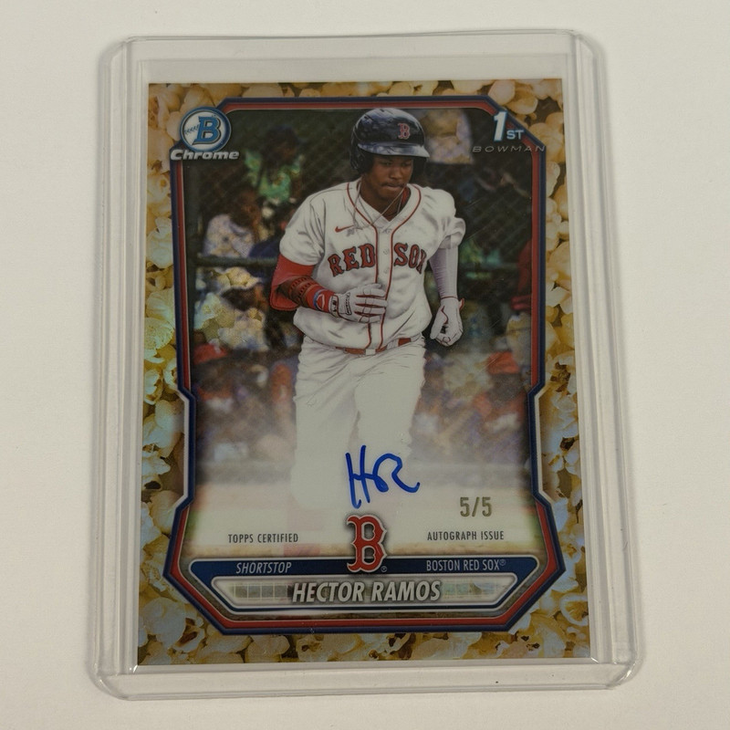 2026 Bowman Chrome 1st Bowman Hector Ramos Auto CPA-HR 5/5 Red Sox Snack Pack!