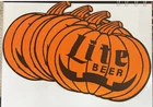Vintage Miller Lite Beer Halloween Pumpkin Sign Memorabilia