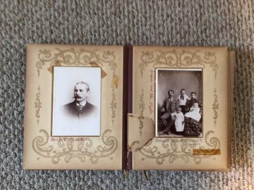 Vtg Victorian Photo Album w 28 Full & 4 Small Black & White Pictures 8.5" x 10.5 - Picture 12 of 16