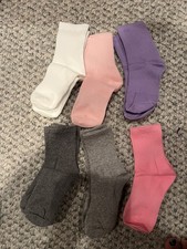 Nike Little Girl 6 Pack No-Show Socks Pink Black White 10c 3y + 6 bonus pairs