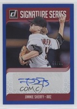 2018 Panini Donruss Signature Series Blue 44/99 Jimmie Sherfy #SS-JS Auto a3q