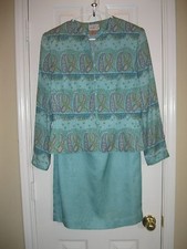 ADRIANNA PAPELL Gorgeous Silk Skirt Blouse Set SZ 6 MINT