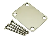 Nickel Guitar Neck Plate with 1 3/4" mounting screws US Size
