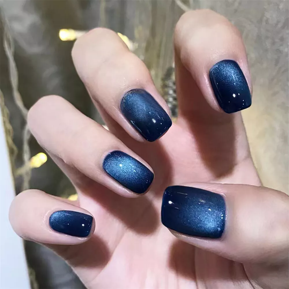 royal blue short nail designs