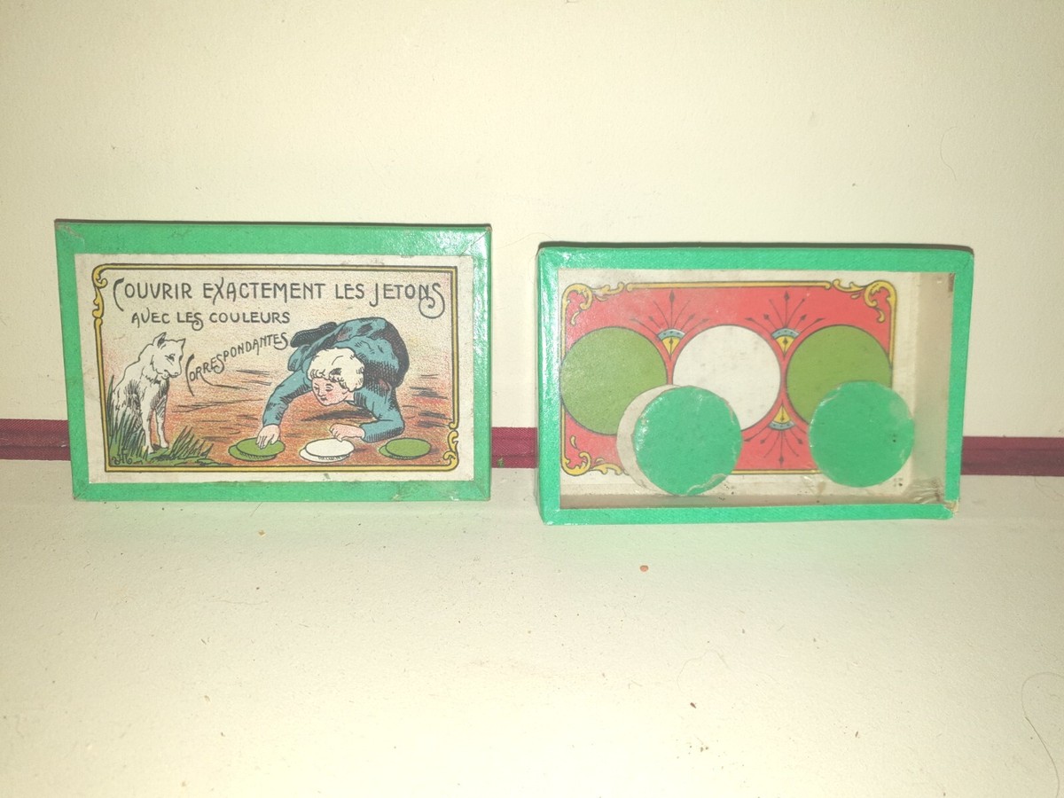 Jeu Ancien De Patience 'Couvrir Les Couleurs' - France Carton Rare