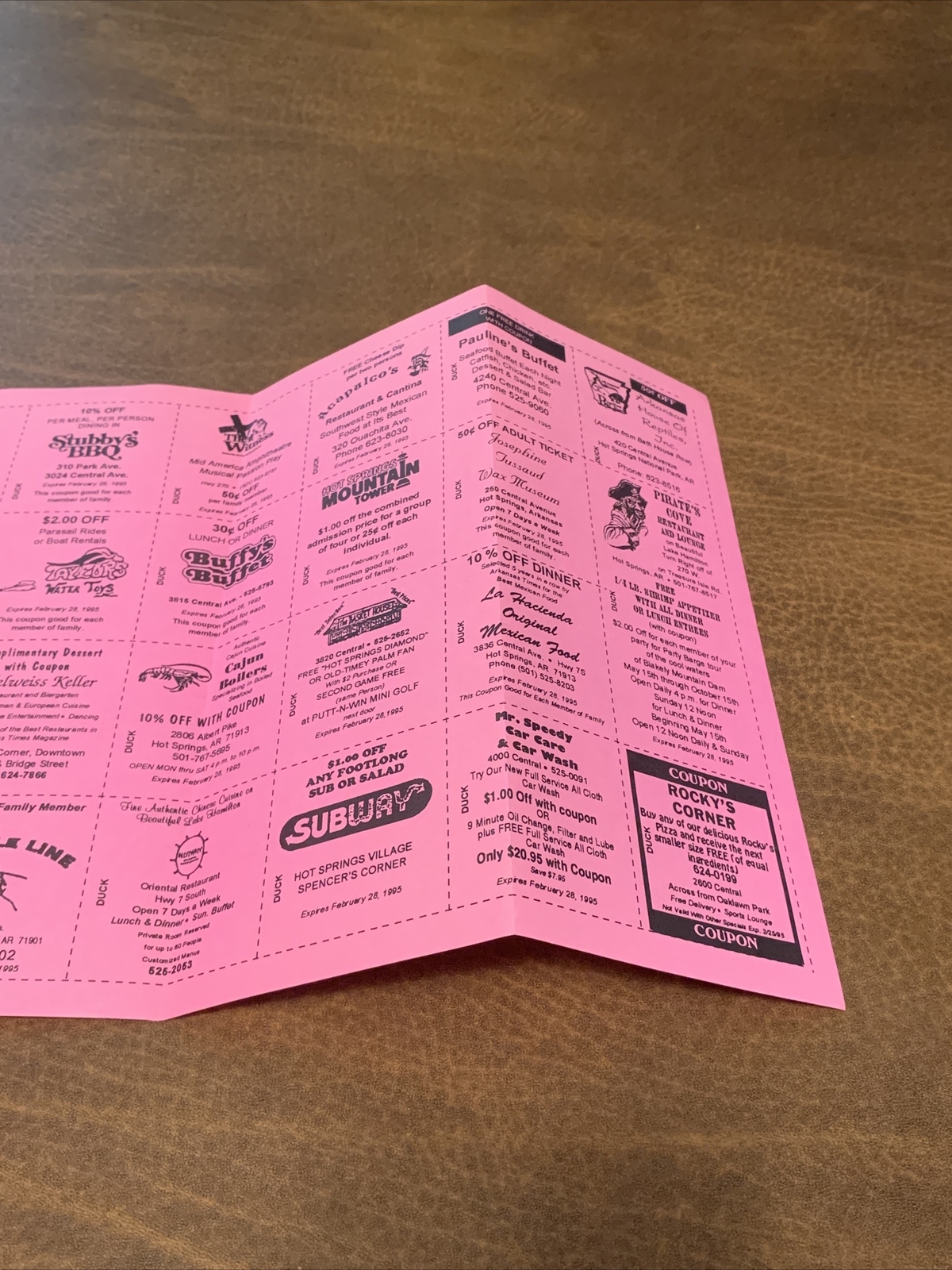 Rare Hot Springs National Park Coupon Brochure Pamphlet Arkansas