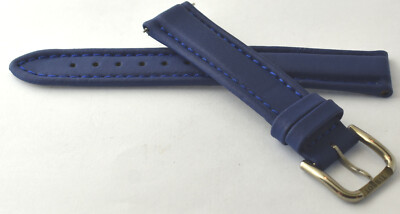 Tissot Watch Replacement Band Blue Leather 16mm Notched Strap Silver Steel Clasp T600036937_900x.jpg?v=1622759162 main image 4