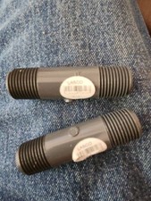 Lot of 2 LASCO 1/2" x 3", Sch 80 Gray PVC Threaded Male Nipple, USA
