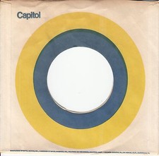 Company Sleeve 45 Capitol - White w/ Blue Yellow Circle - No C Logo 1969
