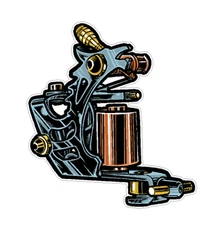 TATTOO MACHINE INK TAT GUN BODY ART CAR Truck Boat Window BUMPER STICKER DECAL