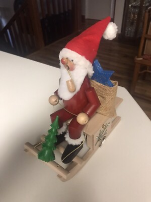 Vtg Steinbach Smoker  Santa on Sleigh  Musical ''Jingle Bells'' German Germany