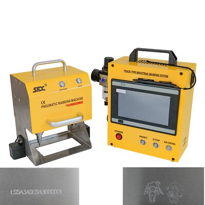US Pneumatic Engraving Machine Dot Peen Marking Machine 120*50mm Engraving Area