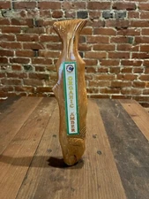 wood Fish shape Beer tap handle FISH TALE Organic Amber, 12 inches tall, unique!