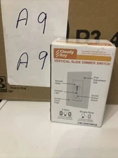 Cloudy Bay in Wall Dimmer Switch with Green Indicator for LED Single Pole Watt