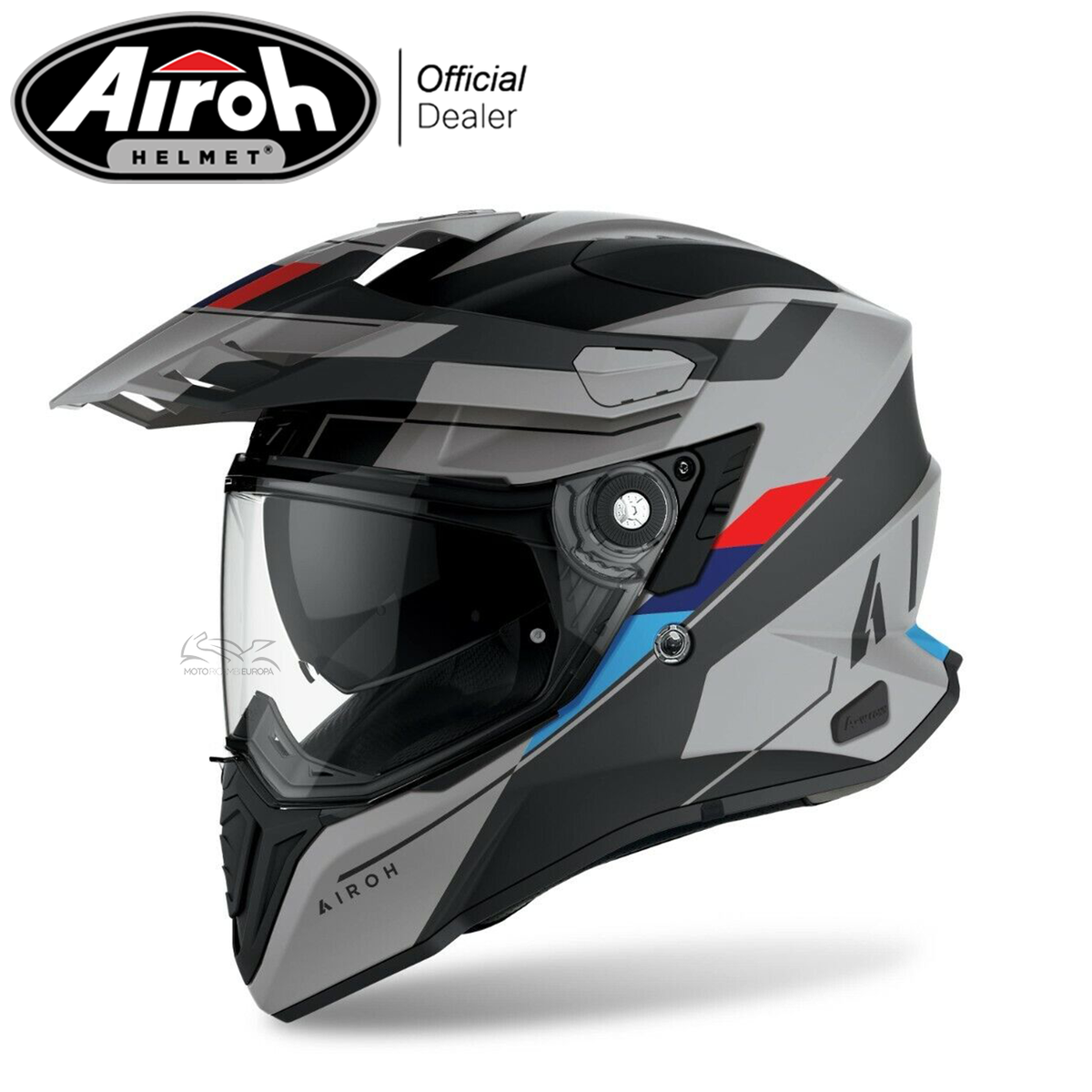 CASCO AIROH INTEGRALE COMMANDER SKILL MATT DOPPIA VISIERA NUOVO