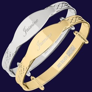 personalised christening bracelet