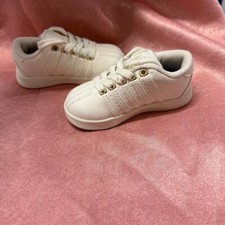 K-Swiss Classic White Leather Tennis Shoes Toddler Sneakers Size 6