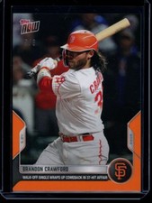 2022 Topps Now #235 Brandon Crawford Orange Parallel Card #d 5/5