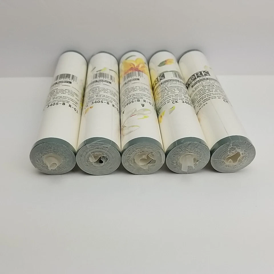 Papel de parede York borda padrão floral 5 rolos - Imagem 3 de 4