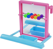 Bird Life - Landing Perch with Mirror and Beads - Perfect for Parakeets, Finches