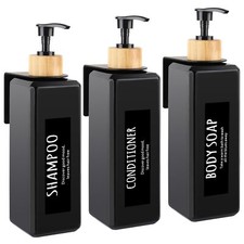 3 Pack Shampoo Soap Gel Dispenser Wall Mount for Bathroom Kitchen