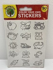 Teaching Tree Color Your Own Stickers