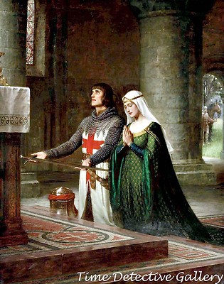 ''The Dedication'' by Edmund Blair Leighton - Classical Art Print