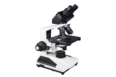 Radical Quality Medical Pathology Binocular LED Microscope w PLAN Optics Battery