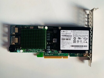 Supermicro AOC-USAS2LP-H8iR 6Gb/s 8-Port SAS RAID Adapter+Battery