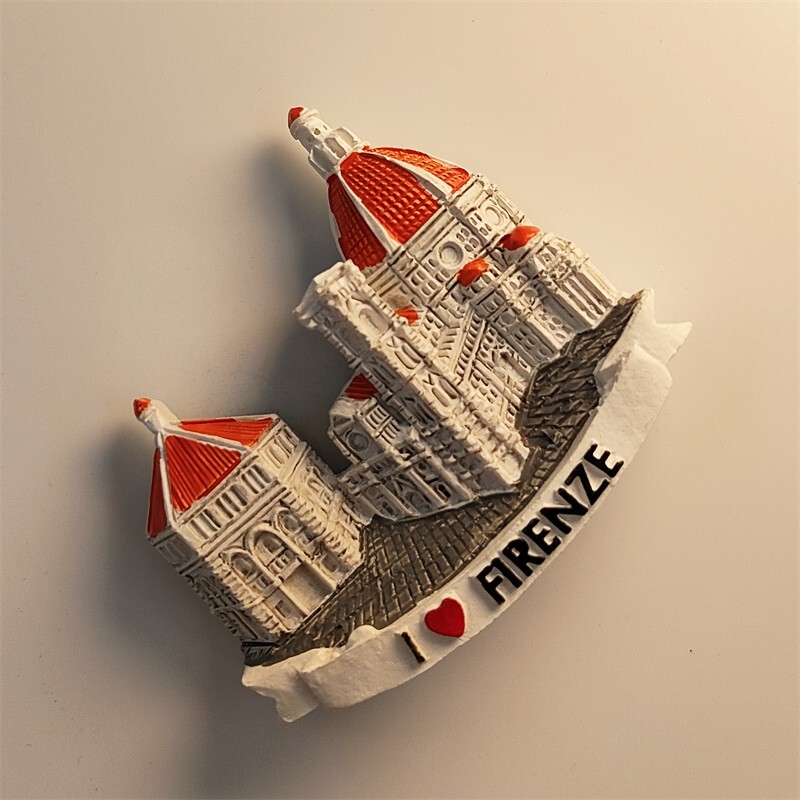 Italy Florence Piazza Olmo Collectible Tourist Souvenir 3D Resin