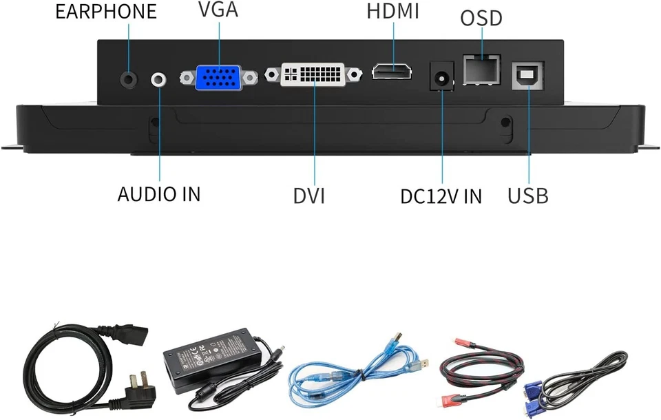 GreenTouch 9.7 Inch Touch Screen Monitor Open Frame Touch Monitor USB DVI VGA - Image 2 of 4