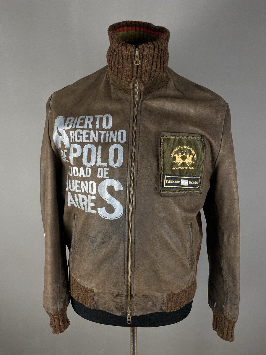 La Martina Abierto Argentino Super Rare Leather Jacket Size M | eBay