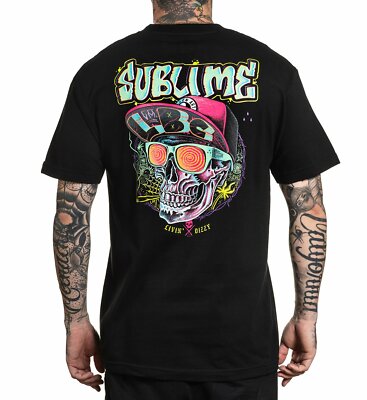 Sullen Art Collective Clothing X Sublime T-Shirt - Livin' Dizzy Tattoo Schädel