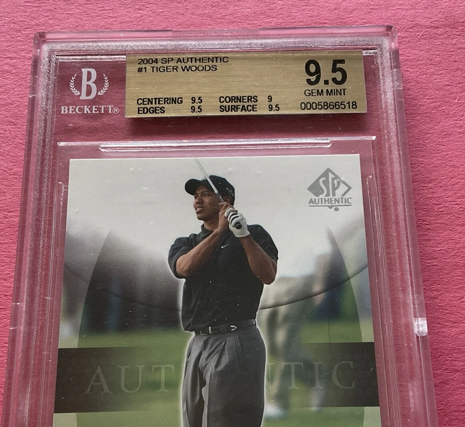 TIGER WOODS ~ BGS 9.5 ~ 2004 SP Authentic Golf #1 ~ HOF - Image 2 of 3