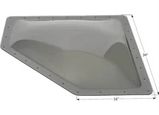 Icon 12111 NSL3013S Neo Angle RV Skylight, 30" x 13" - Smoke - 12111