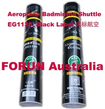 1 Dz Aeroplane Badminton Shuttles EG1130, Black Label  Speed 51 (equal 78 speed)