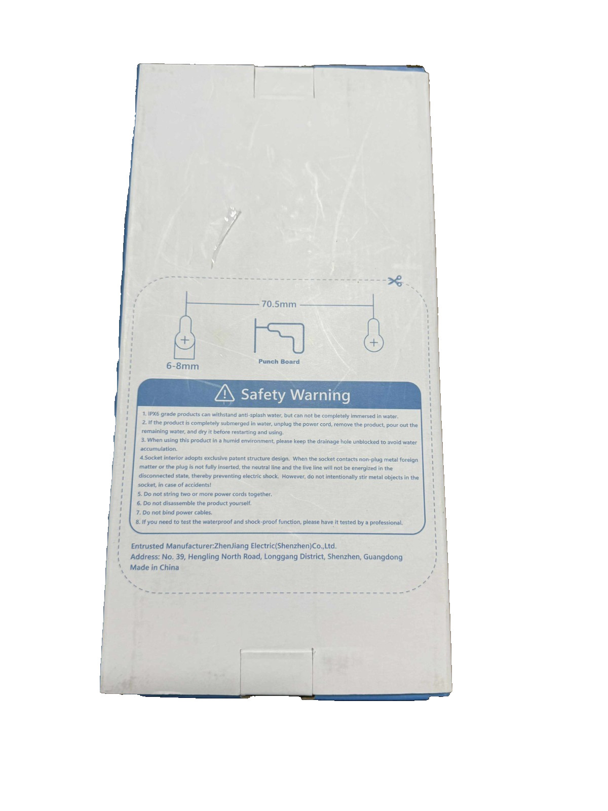 IPX6 Waterproof Outdoor Power Strip 6FT Heavy Duty Cord 4 AC Outlets