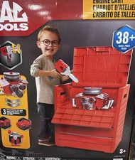 MAC Tool Utility Cart 38+ Pieces Age 3+ Rare Childs Tool Playset Bench Realistic