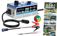 12V 30A Lithium Battery Charger 14.6V LiFePO4 Battery Charger IP67 Waterproof 