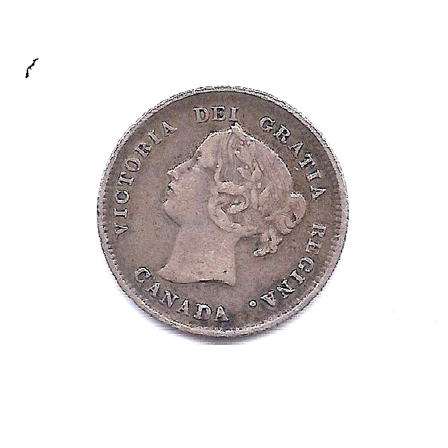 1896 Canada Silver Five Cent--Exceptional Hair Detail !!