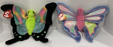 SET of 2 Ty Beanie Babies: FLOAT the Butterfly  FLITTER the Butterfly Plush 