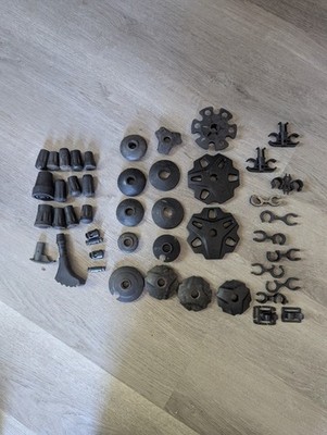 Hiking Trekking Pole Parts Lot - Standard Baskets, Rubber Tips, Clips