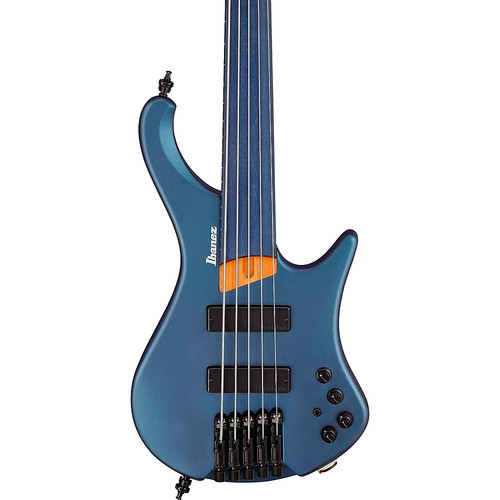 Ibanez EHB1005F-AOM Arctic Ocean 5-string bass headless fretless blue w/gig bag