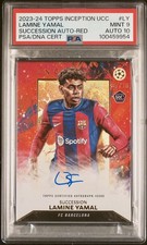 2023 Topps Inception Lamine Yamal Red Autograph Rookie #7/10 PSA 9 Auto 10 POP 2