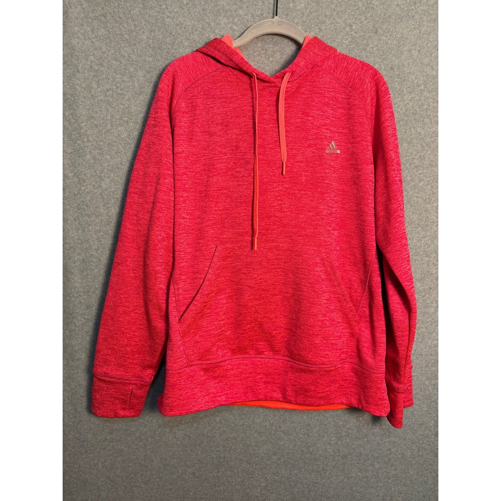 Adidas ClimaWarm Pullover Hoodie Womens XL Pink Athletic Sweatshirt