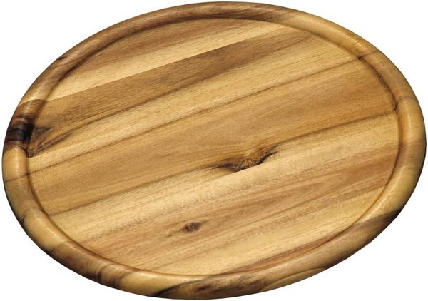 Kesper Pizzateller Akazienholz Ø32Cm Saftrinne Fsc-Zertifiziert 2 StüCk-image