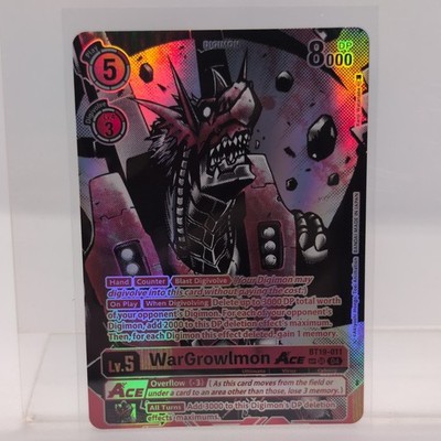 WarGrowlmon ACE Special Rare BT19-011 SR Xros Evolution Digimon Karte Englisch