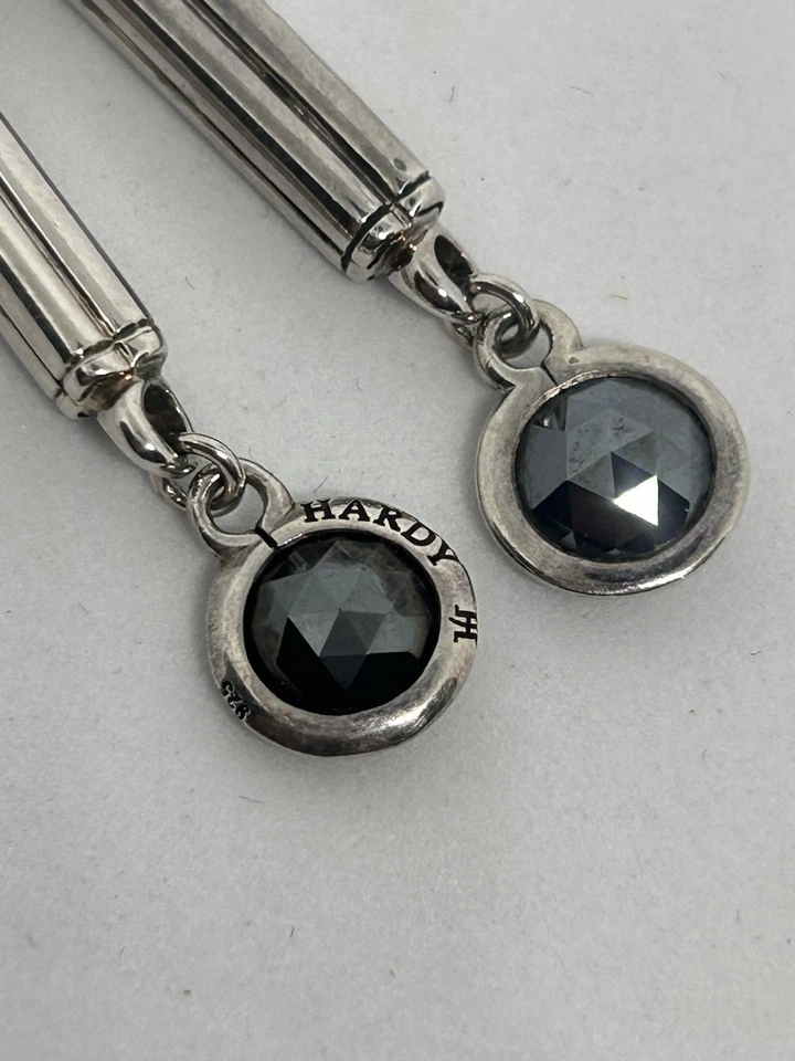 Pendientes colgantes de hematita de plata John Hardy Foto 4 de 4