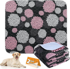 KOOLTAIL Washable Pee Pads for Dogs, 2 Pack Super Absorbent Reusable Puppy Train